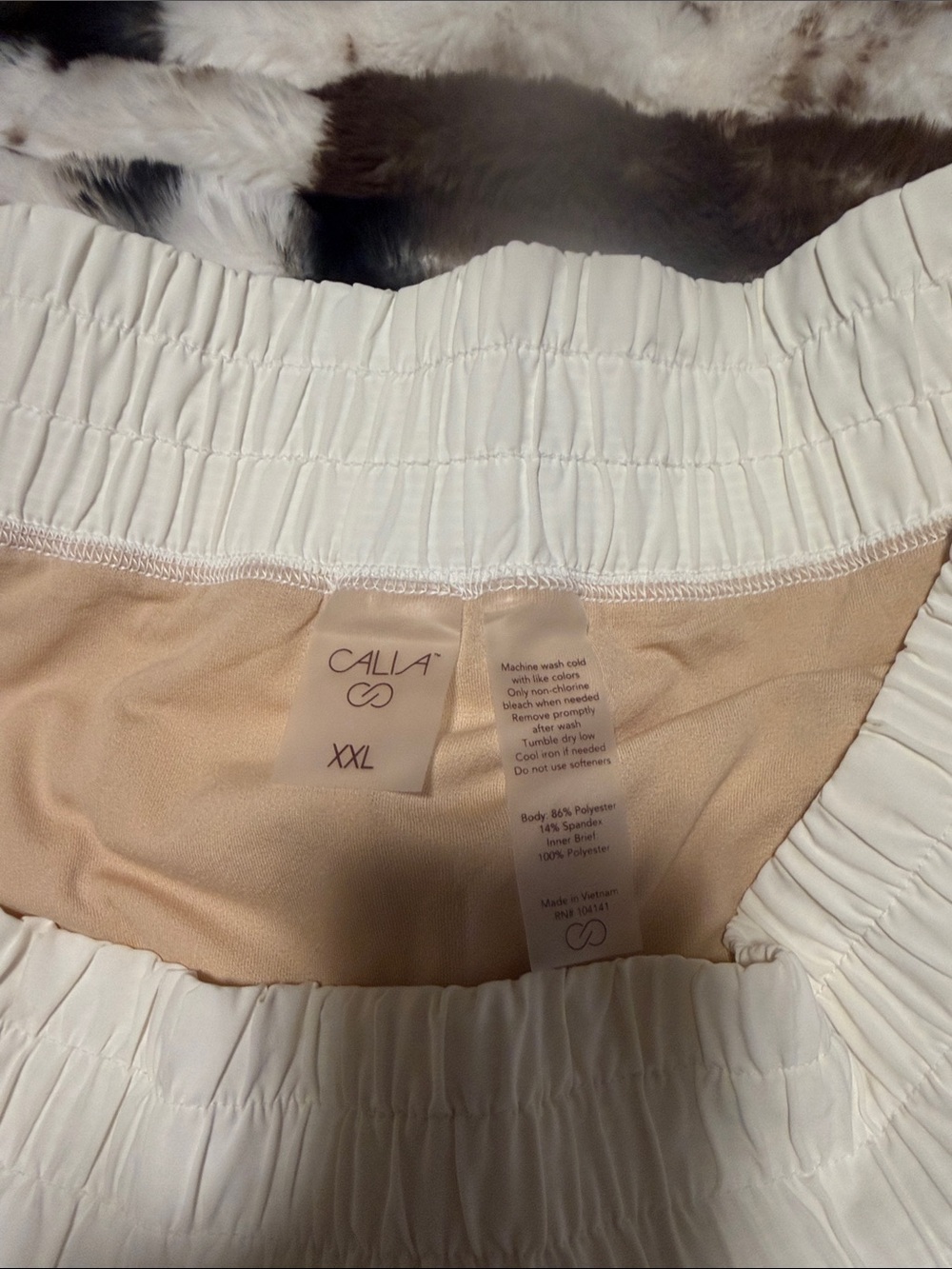 CALIA by Carrie Underwood White Shorts with Nude Lining